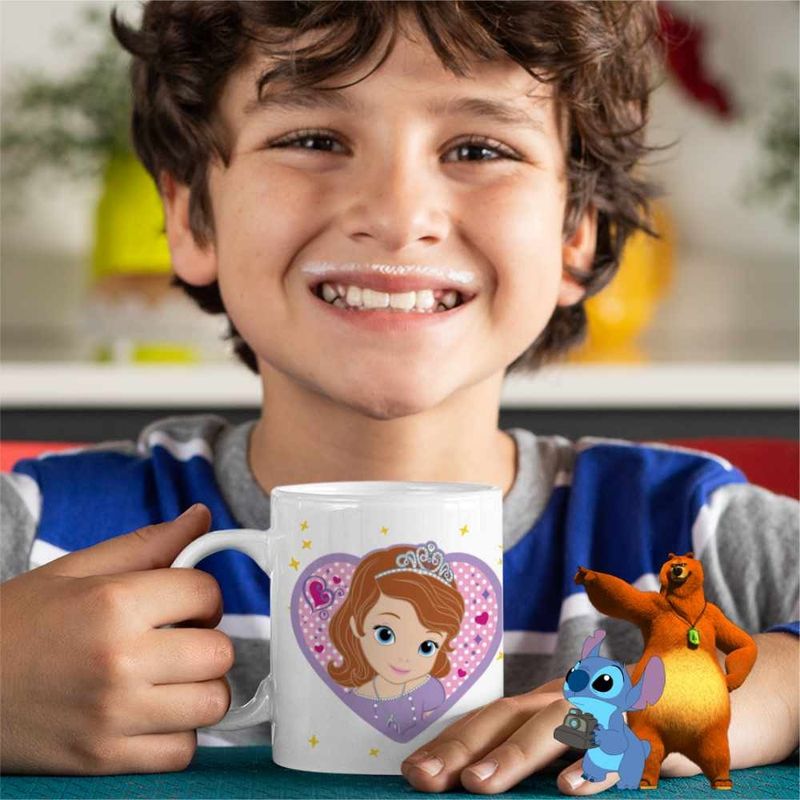Casa si Gradina - Bucatarie si vesela - Cani si pahare - Cani si cesti - Cana Sofia Intai Inima Desene CoolTrend, alba, 330ml - Infinity.ro