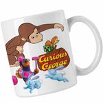 Casa si Gradina - Bucatarie si vesela - Cani si pahare - Cani si cesti - Cana Curious George Creeper Gradina Zoologica CoolTrend, alba, 330ml - Infinity.ro