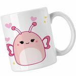 Casa si Gradina - Bucatarie si vesela - Cani si pahare - Cani si cesti - Cana Squishmallow Fluturas CoolTrend, alba, 330ml - Infinity.ro