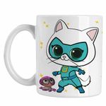 Casa si Gradina - Bucatarie si vesela - Cani si pahare - Cani si cesti - Cana Super Pisicute Bitsy SuperKitties CoolTrend, alba, 330ml - Infinity.ro
