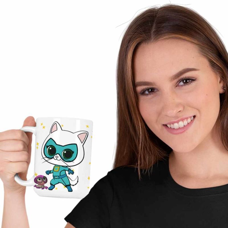 Casa si Gradina - Bucatarie si vesela - Cani si pahare - Cani si cesti - Cana Super Pisicute Bitsy SuperKitties CoolTrend, alba, 330ml - Infinity.ro