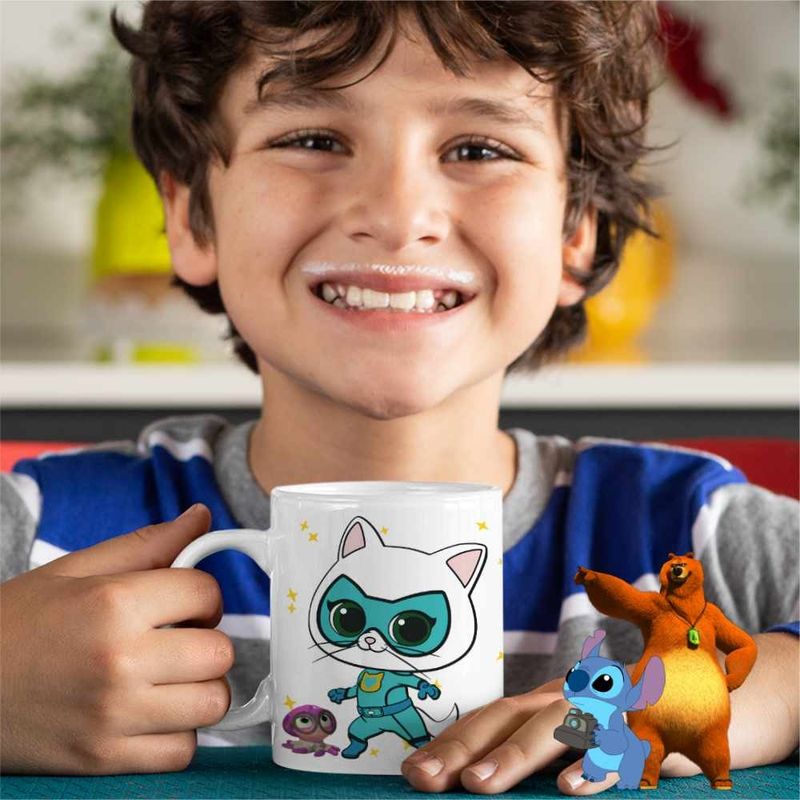 Casa si Gradina - Bucatarie si vesela - Cani si pahare - Cani si cesti - Cana Super Pisicute Bitsy SuperKitties CoolTrend, alba, 330ml - Infinity.ro