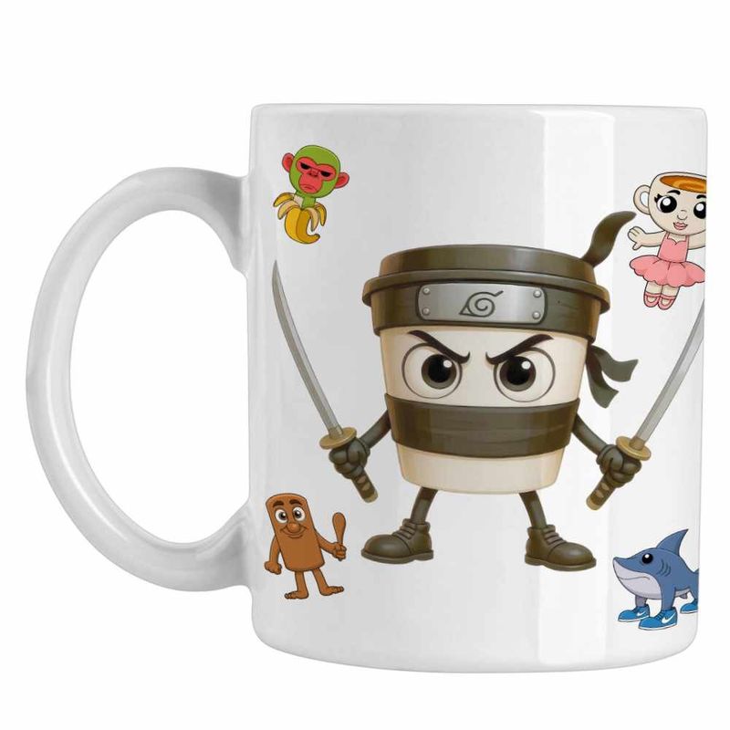 Casa si Gradina - Bucatarie si vesela - Cani si pahare - Cani si cesti - Cana Cappuccino Assassino Italian Meme Brainrot Brain Rot CoolTrend, alba, 330ml - Infinity.ro