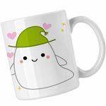 Casa si Gradina - Bucatarie si vesela - Cani si pahare - Cani si cesti - Cana Squishmallows Fantoma Halloween CoolTrend, alba, 330ml - Infinity.ro