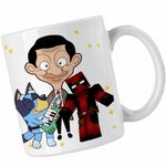 Casa si Gradina - Bucatarie si vesela - Cani si pahare - Cani si cesti - Cana Mr Bean Bluey Tiktok CoolTrend, alba, 330ml - Infinity.ro
