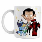 Casa si Gradina - Bucatarie si vesela - Cani si pahare - Cani si cesti - Cana Mr Bean Bluey Tiktok CoolTrend, alba, 330ml - Infinity.ro