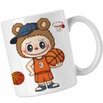 Casa si Gradina - Bucatarie si vesela - Cani si pahare - Cani si cesti - Cana Labubu Basketball Baschet CoolTrend, alba, 330ml - Infinity.ro