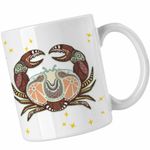 Casa si Gradina - Bucatarie si vesela - Cani si pahare - Cani si cesti - Cana Rac Zodiac Horoscop Cancer Mandala Astrologie CoolTrend, alba, 330ml - Infinity.ro
