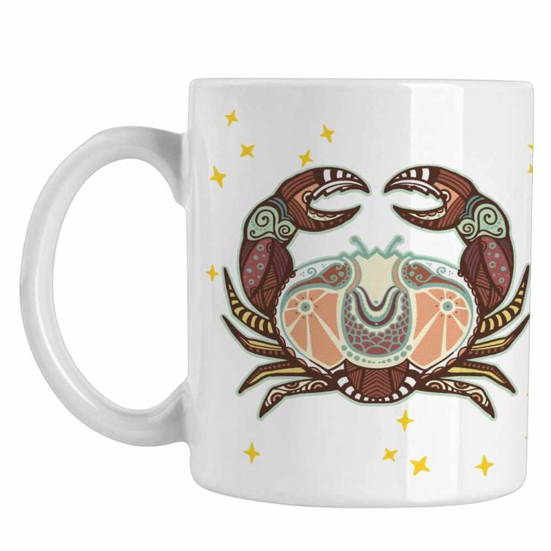 Casa si Gradina - Bucatarie si vesela - Cani si pahare - Cani si cesti - Cana Rac Zodiac Horoscop Cancer Mandala Astrologie CoolTrend, alba, 330ml - Infinity.ro