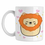 Casa si Gradina - Bucatarie si vesela - Cani si pahare - Cani si cesti - Cana Squishmallows Leu Africa CoolTrend, alba, 330ml - Infinity.ro