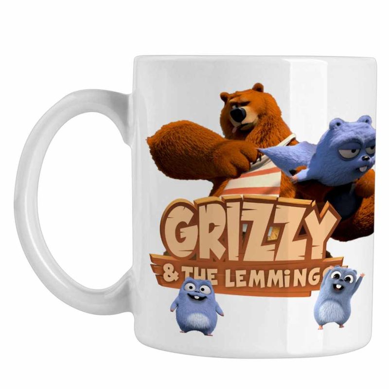 Casa si Gradina - Bucatarie si vesela - Cani si pahare - Cani si cesti - Cana Grizzy Lemingi Prastie Lemings CoolTrend, alba, 330ml - Infinity.ro