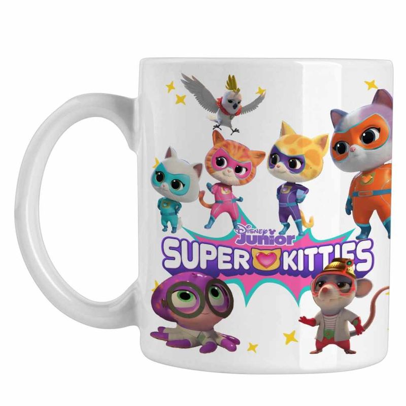 Casa si Gradina - Bucatarie si vesela - Cani si pahare - Cani si cesti - Cana Super Pisicute All Team CoolTrend, alba, 330ml - Infinity.ro