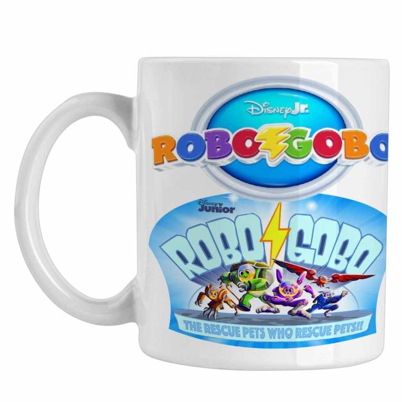 Casa si Gradina - Bucatarie si vesela - Cani si pahare - Cani si cesti - Cana Robogobo Attack CoolTrend, alba, 330ml - Infinity.ro