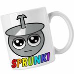 Casa si Gradina - Bucatarie si vesela - Cani si pahare - Cani si cesti - Cana Sprunki Head Beats Music Gamer CoolTrend, alba, 330ml - Infinity.ro
