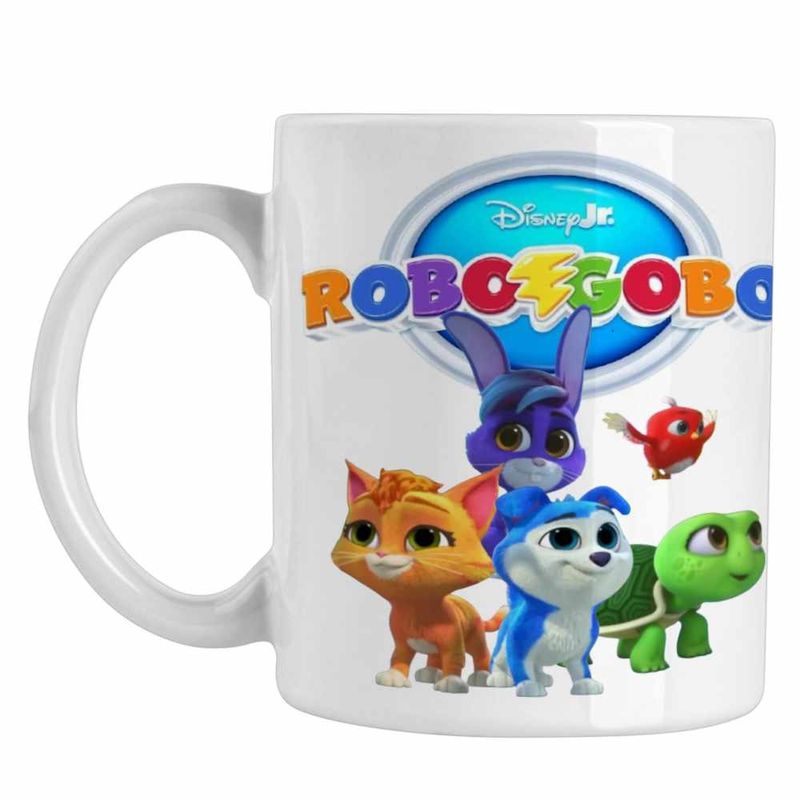 Casa si Gradina - Bucatarie si vesela - Cani si pahare - Cani si cesti - Cana Robogobo Logo CoolTrend, alba, 330ml - Infinity.ro