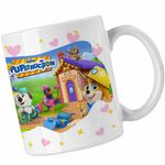 Casa si Gradina - Bucatarie si vesela - Cani si pahare - Cani si cesti - Cana Pupstruction Action Catelusi Constructori CoolTrend, alba, 330ml - Infinity.ro