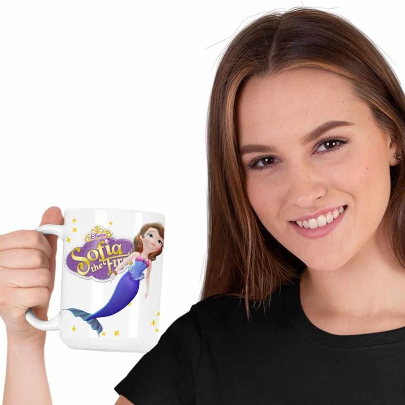 Casa si Gradina - Bucatarie si vesela - Cani si pahare - Cani si cesti - Cana Sofia Intai Sirena, Sofia the First CoolTrend, alba, 330ml - Infinity.ro