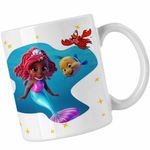 Casa si Gradina - Bucatarie si vesela - Cani si pahare - Cani si cesti - Cana Ariel Flounder Disney Mica Sirena CoolTrend, alba, 330ml - Infinity.ro