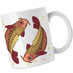 Casa si Gradina - Bucatarie si vesela - Cani si pahare - Cani si cesti - Cana Pesti Zodiac Horoscop Pisces Mandala Astrologie CoolTrend, alba, 330ml - Infinity.ro