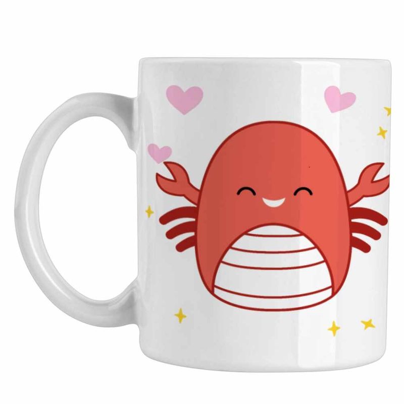 Casa si Gradina - Bucatarie si vesela - Cani si pahare - Cani si cesti - Cana Squishmallows Homar Ocean CoolTrend, alba, 330ml - Infinity.ro