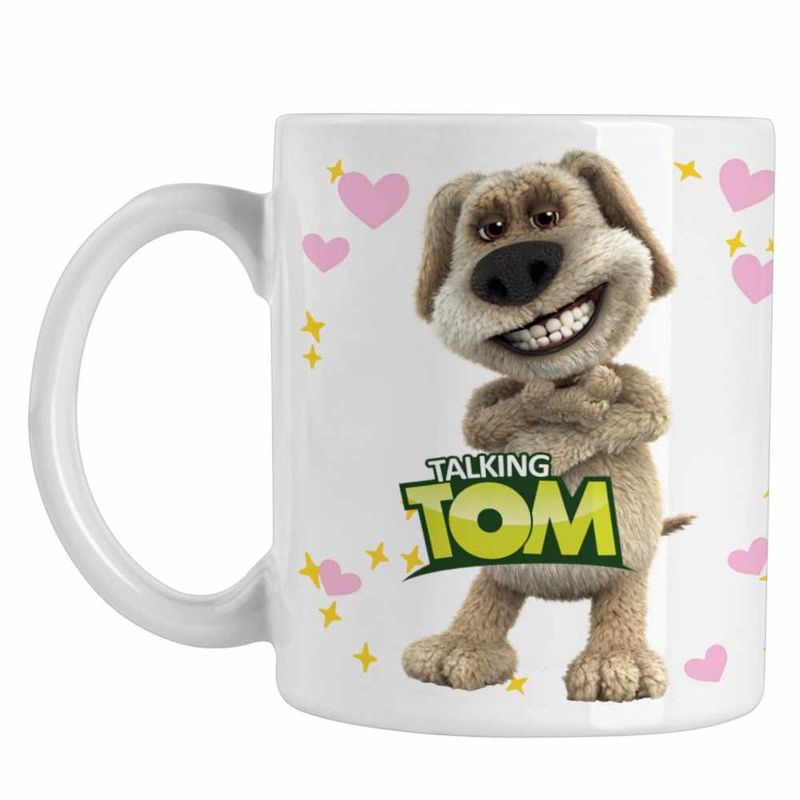 Casa si Gradina - Bucatarie si vesela - Cani si pahare - Cani si cesti - Cana Ben Talking Tom CoolTrend, alba, 330ml - Infinity.ro
