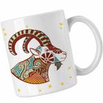 Casa si Gradina - Bucatarie si vesela - Cani si pahare - Cani si cesti - Cana Capricorn Zodiac Horoscop Mandala Astrologie CoolTrend, alba, 330ml - Infinity.ro
