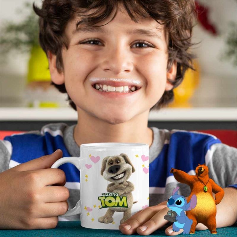 Casa si Gradina - Bucatarie si vesela - Cani si pahare - Cani si cesti - Cana Ben Talking Tom CoolTrend, alba, 330ml - Infinity.ro