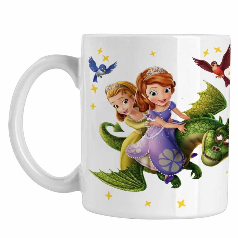 Casa si Gradina - Bucatarie si vesela - Cani si pahare - Cani si cesti - Cana Sofia the First Dragon Zburator CoolTrend, alba, 330ml - Infinity.ro