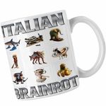 Casa si Gradina - Bucatarie si vesela - Cani si pahare - Cani si cesti - Cana Tralalero Crocodilo Sahur Cappucino Italian Meme Brainrot Brain Rot CoolTrend, alba, 330ml - Infinity.ro