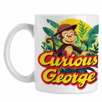 Casa si Gradina - Bucatarie si vesela - Cani si pahare - Cani si cesti - Cana Curiosul George Jungla Desene Animate CoolTrend, alba, 330ml - Infinity.ro