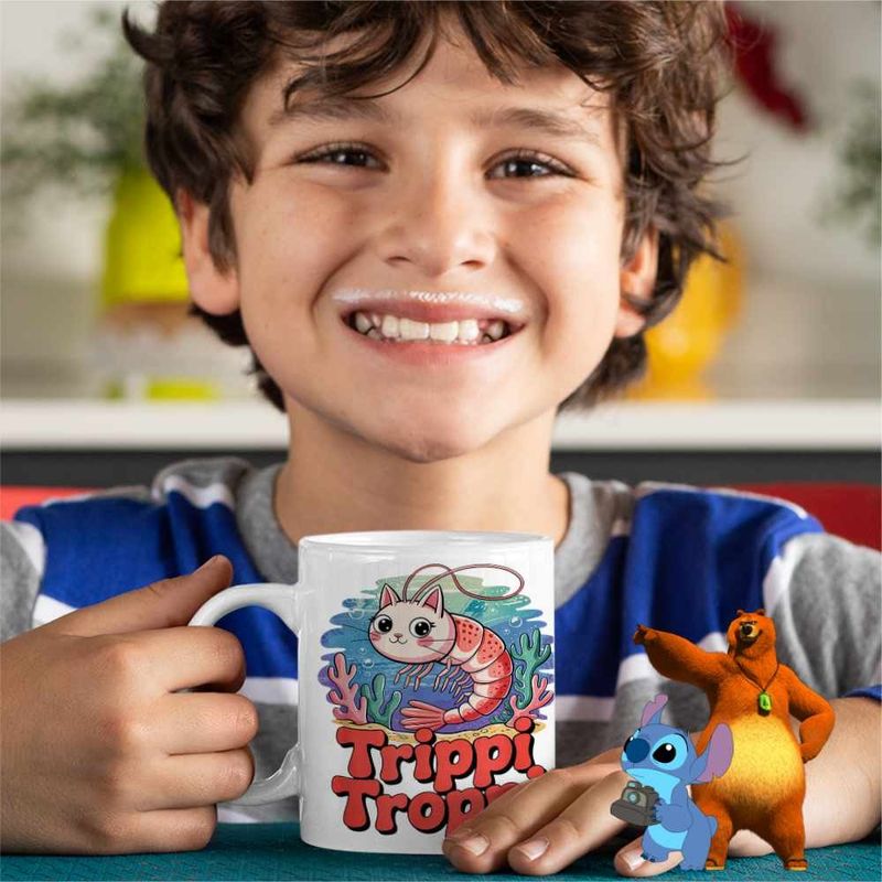 Casa si Gradina - Bucatarie si vesela - Cani si pahare - Cani si cesti - Cana Meme Trippi Troppi Brainrot CoolTrend, alba, 330ml - Infinity.ro