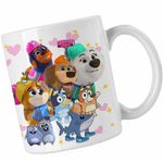 Casa si Gradina - Bucatarie si vesela - Cani si pahare - Cani si cesti - Cana Pupstruction Bluey Catelusi Constructori Bingo Blue CoolTrend, alba, 330ml - Infinity.ro