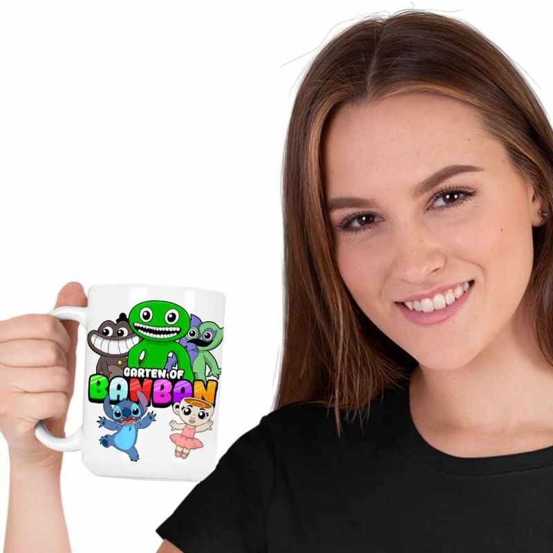 Casa si Gradina - Bucatarie si vesela - Cani si pahare - Cani si cesti - Cana Banban Sheriff Jumbo BitterGiggle CoolTrend, alba, 330ml - Infinity.ro