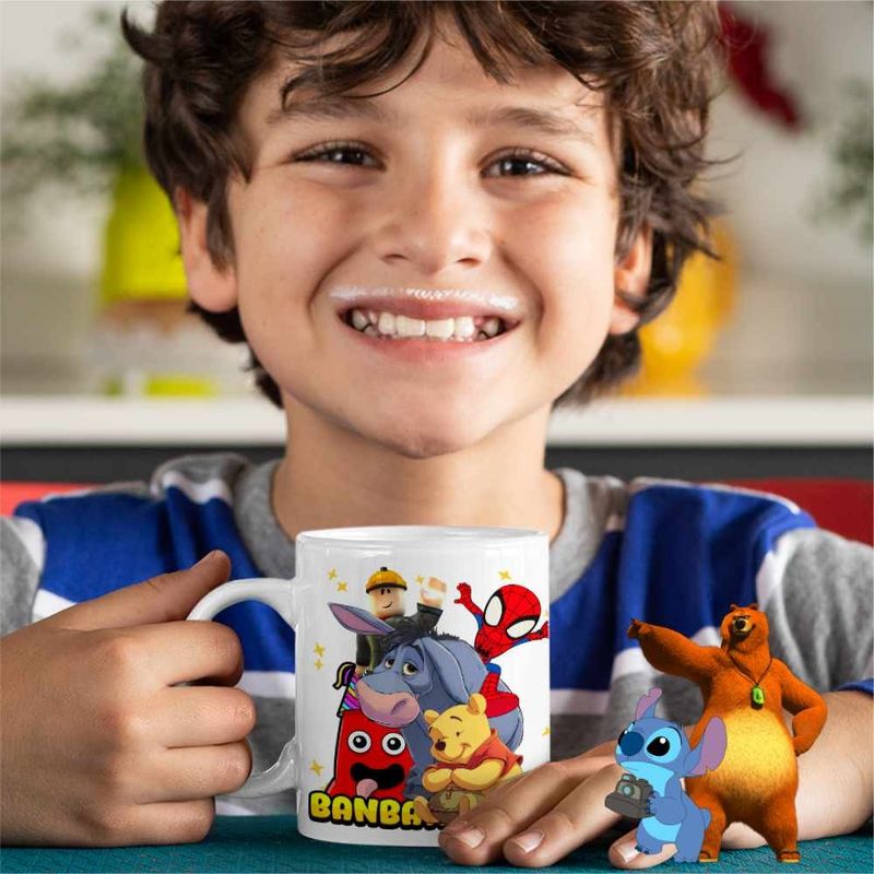 Casa si Gradina - Bucatarie si vesela - Cani si pahare - Cani si cesti - Cana Banban Paienjenel Winnie Roblox CoolTrend, alba, 330ml - Infinity.ro