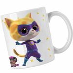 Casa si Gradina - Bucatarie si vesela - Cani si pahare - Cani si cesti - Cana Super Pisicute Sclipi Sparks SuperKitties CoolTrend, alba, 330ml - Infinity.ro