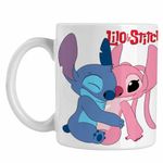 Casa si Gradina - Bucatarie si vesela - Cani si pahare - Cani si cesti - Cana Stitch Angel Hug Valentines Day Dragobete CoolTrend, alba, 330ml - Infinity.ro