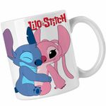 Casa si Gradina - Bucatarie si vesela - Cani si pahare - Cani si cesti - Cana Stitch Angel Hug Valentines Day Dragobete CoolTrend, alba, 330ml - Infinity.ro
