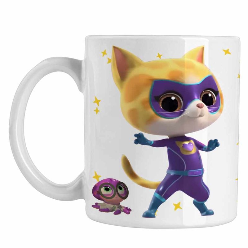 Casa si Gradina - Bucatarie si vesela - Cani si pahare - Cani si cesti - Cana Super Pisicute Sclipi Sparks SuperKitties CoolTrend, alba, 330ml - Infinity.ro