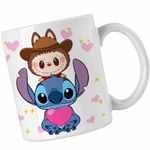 Casa si Gradina - Bucatarie si vesela - Cani si pahare - Cani si cesti - Cana Stich Labubu Meme CoolTrend, alba, 330ml - Infinity.ro