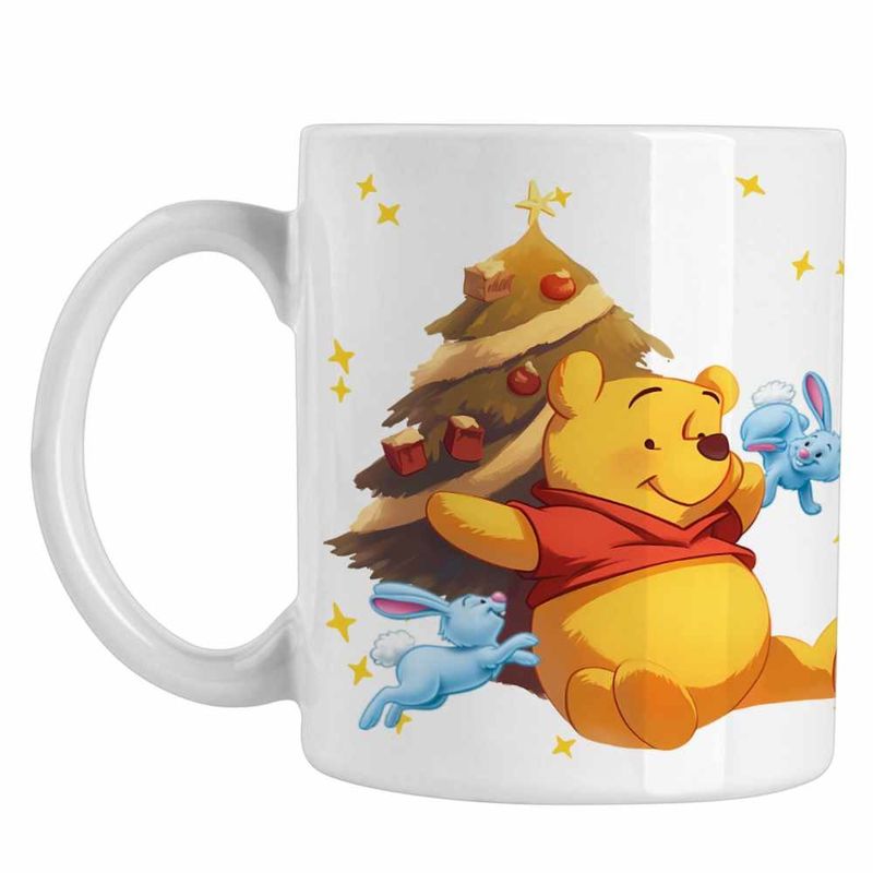 Casa si Gradina - Bucatarie si vesela - Cani si pahare - Cani si cesti - Cana Winnie the Pooh Craciun Puh Sarbatori CoolTrend, alba, 330ml - Infinity.ro