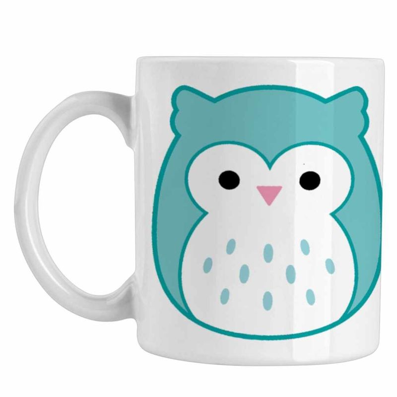 Casa si Gradina - Bucatarie si vesela - Cani si pahare - Cani si cesti - Cana Squishmallows Bufnita Atena CoolTrend, alba, 330ml - Infinity.ro