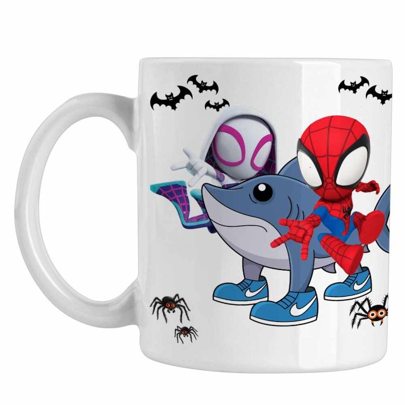 Casa si Gradina - Bucatarie si vesela - Cani si pahare - Cani si cesti - Cana Paienjenel Tralalero Tralala Fantoma Paianjen Brainrot CoolTrend, alba, 330ml - Infinity.ro