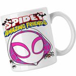 Casa si Gradina - Bucatarie si vesela - Cani si pahare - Cani si cesti - Cana Fantoma Paianjen Spidey CoolTrend, alba, 330ml - Infinity.ro