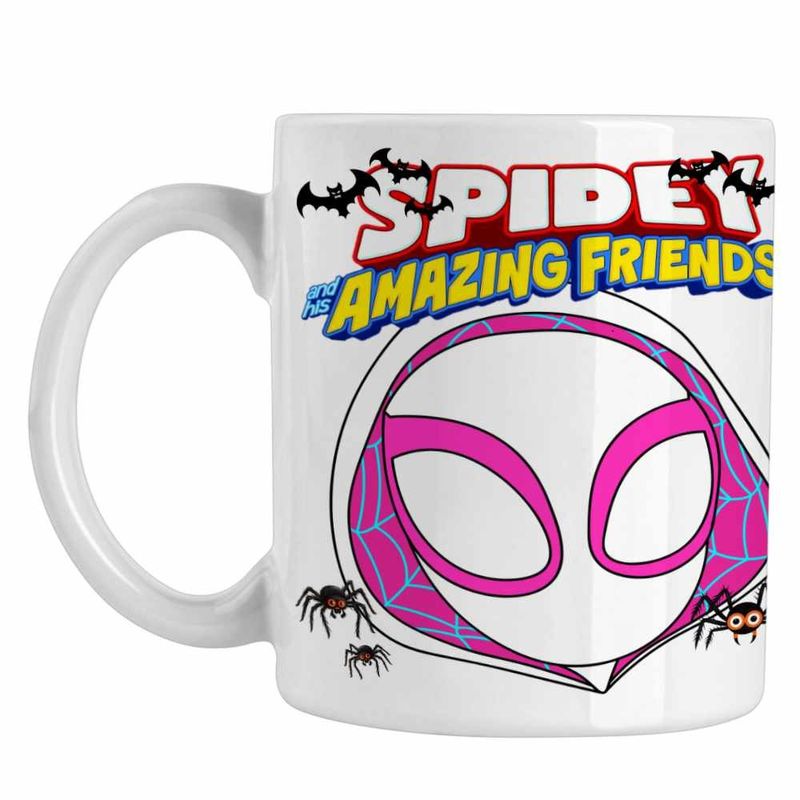 Casa si Gradina - Bucatarie si vesela - Cani si pahare - Cani si cesti - Cana Fantoma Paianjen Spidey CoolTrend, alba, 330ml - Infinity.ro