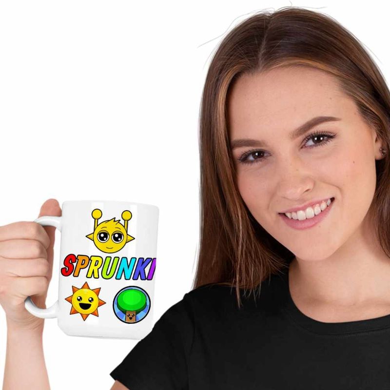 Casa si Gradina - Bucatarie si vesela - Cani si pahare - Cani si cesti - Cana Sprunki Logo Music Gamer CoolTrend, alba, 330ml - Infinity.ro