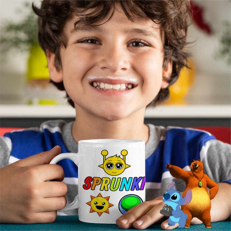 Casa si Gradina - Bucatarie si vesela - Cani si pahare - Cani si cesti - Cana Sprunki Logo Music Gamer CoolTrend, alba, 330ml - Infinity.ro