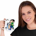 Casa si Gradina - Bucatarie si vesela - Cani si pahare - Cani si cesti - Cana Bluey Mr Bean Eroii in Pijama Pj Masks CoolTrend, alba, 330ml - Infinity.ro