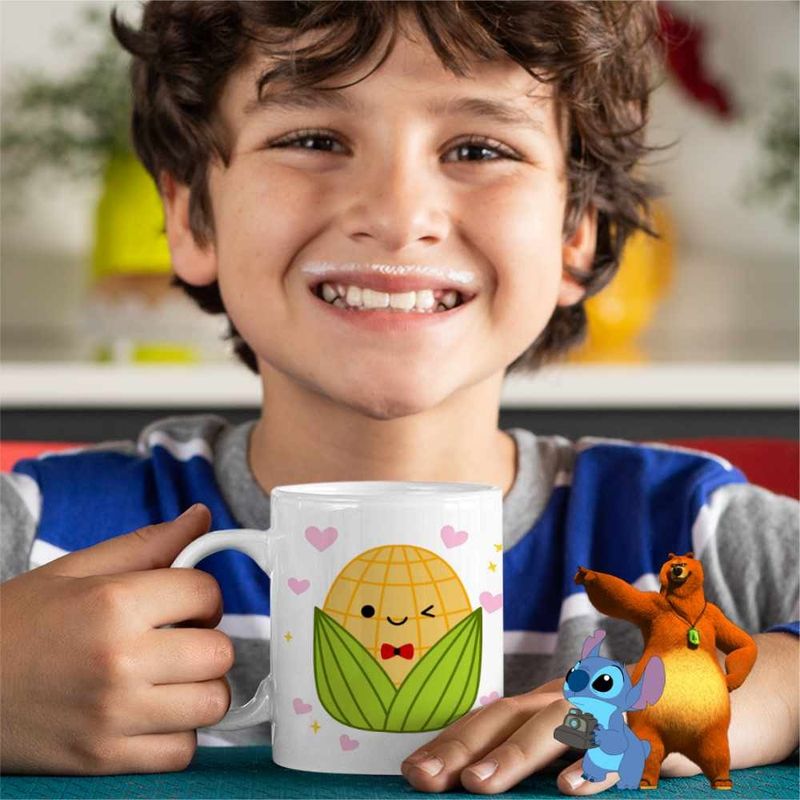 Casa si Gradina - Bucatarie si vesela - Cani si pahare - Cani si cesti - Cana Squishmallows Porumb Ferma CoolTrend, alba, 330ml - Infinity.ro