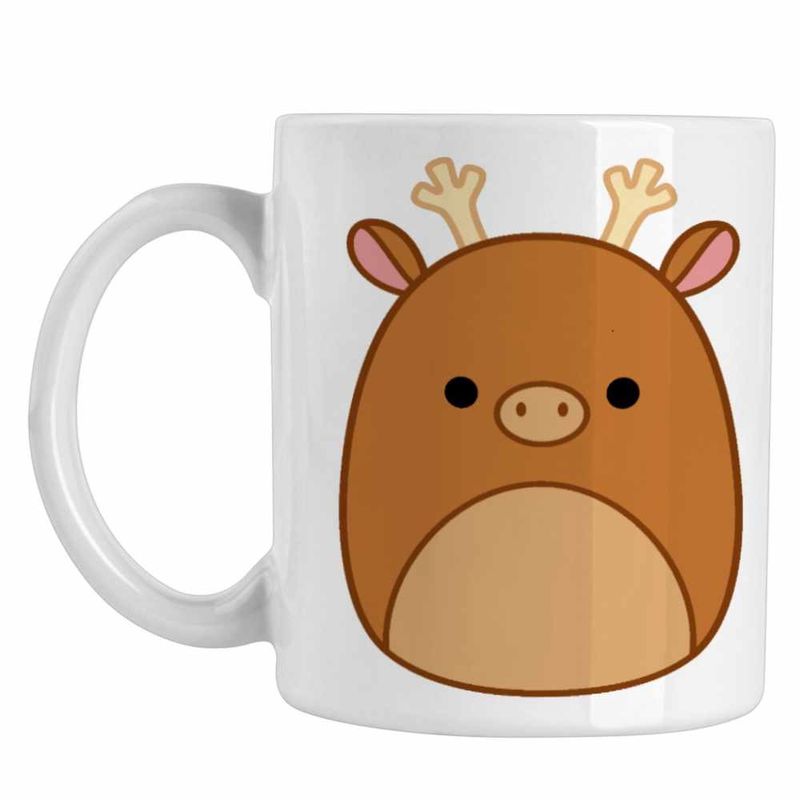 Casa si Gradina - Bucatarie si vesela - Cani si pahare - Cani si cesti - Cana Squishmallows Cerb Squis CoolTrend, alba, 330ml - Infinity.ro