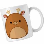 Casa si Gradina - Bucatarie si vesela - Cani si pahare - Cani si cesti - Cana Squishmallows Cerb Squis CoolTrend, alba, 330ml - Infinity.ro